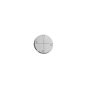 Engraved Zeiss pin stub Ø19.0 diameter with 4 numbered fields, short pin, aluminium