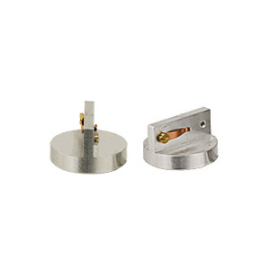 EM-Tec S-Clip sample holder with 2xS-Clips double 90° on Ø25mm JEOL SEM stub