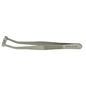 EM-Tec 122.AM SEM stub gripper tweezers for Ø12.2mm cylinder stubs, anti-magnetic stainless steel